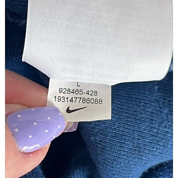 Nike Sportswear Men’s Sz L Blue Optic Fleece Crewneck Sweatshirt - Picture 6 of 9